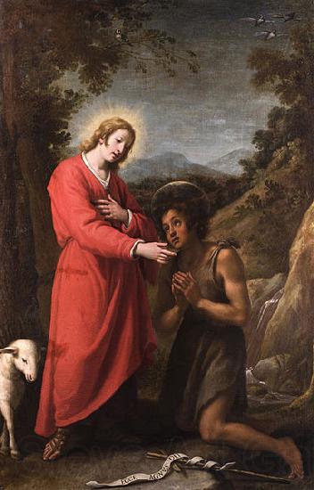 Matteo Rosselli Jesus and John the Baptist meet in their youth Norge oil painting art